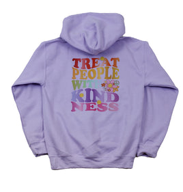 Hoodie - Light Purple 'Treat people with kindness'